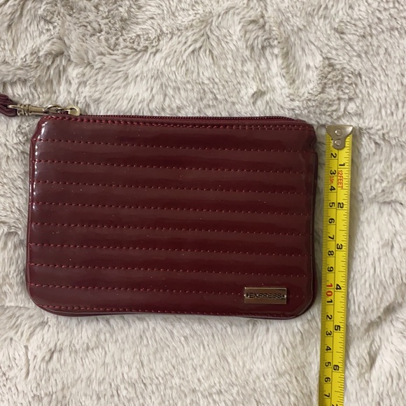 Express Maroon Sparkle Wristlet & Pink Card Holder - Picture 7 of 14